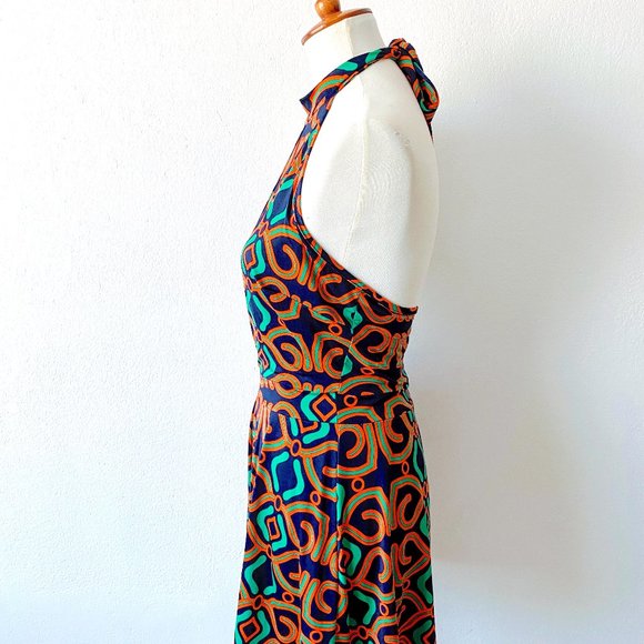 Groovy  Romper Playsuit Halter Top Jumper Open Back Festival Fashion Funky | M L - Picture 5 of 9